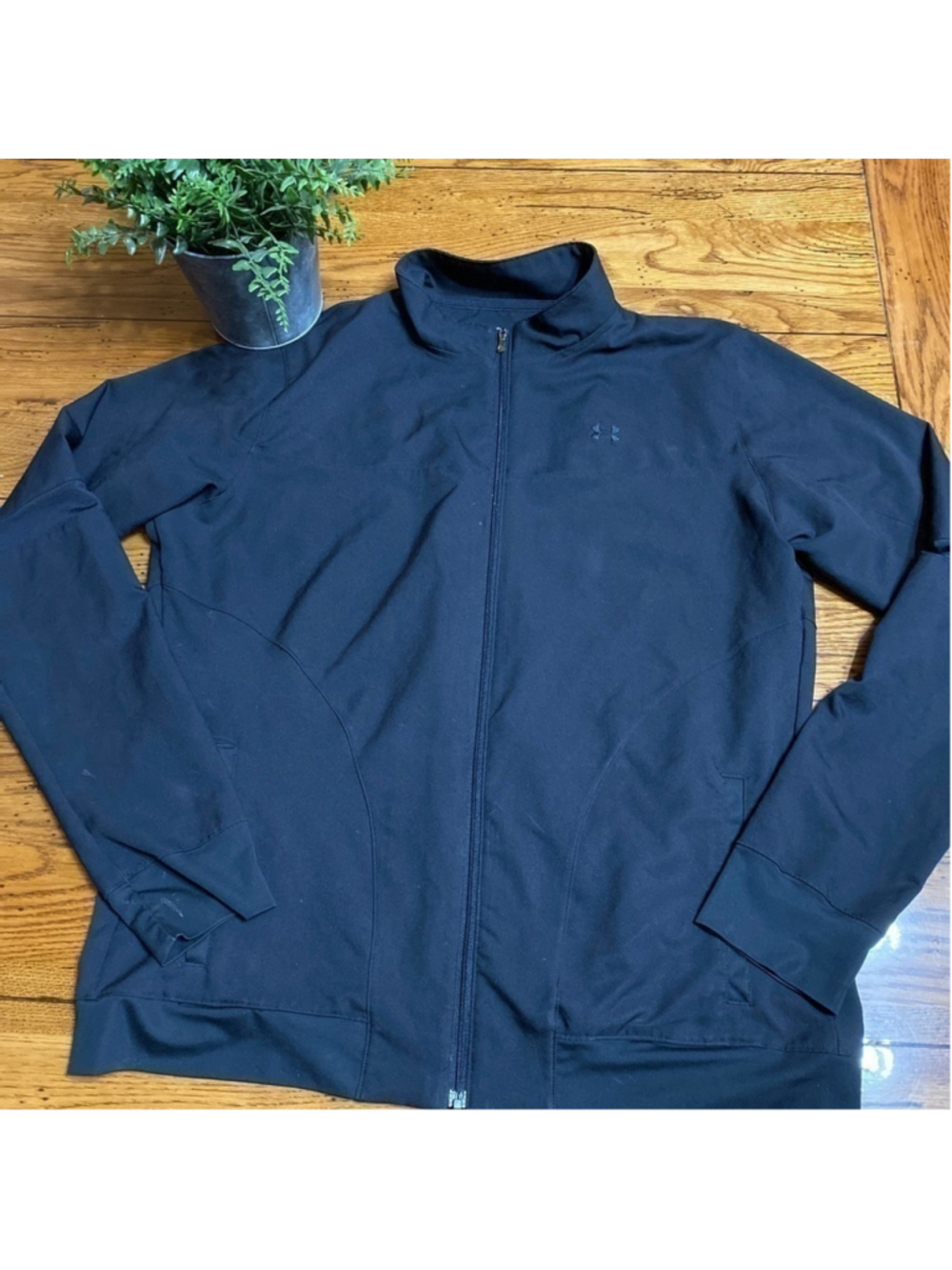 under Armour Nylon Jacket Black Full Zip Size MD. - Picture 6 of 10